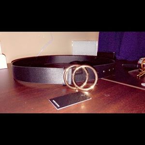 Double circle buckle belt